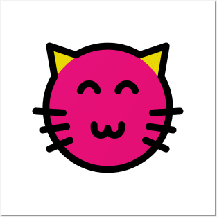 Cute Little Kitten Cat Pink Posters and Art